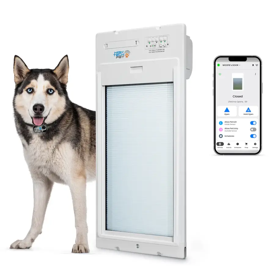 PXR-L LARGE DOOR MOUNT POWER PET ROLL UP WiFi ENABLED PET DOOR