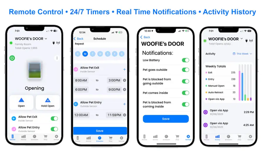 PXR-L LARGE DOOR MOUNT POWER PET ROLL UP WiFi ENABLED PET DOOR - Image 8